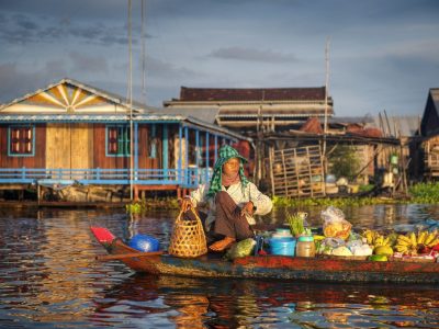 Cambodia floating market